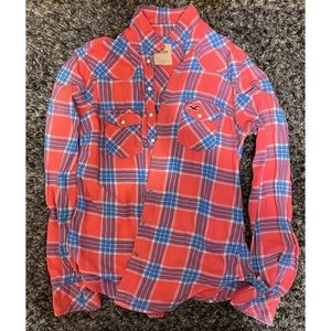 Pink Hollister Flannel